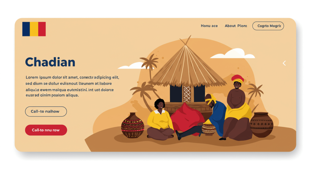 Landing page website design in Chad